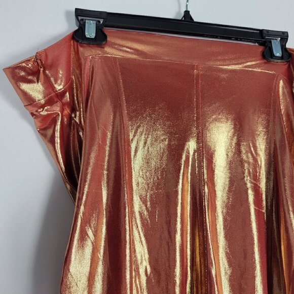 NWT Urban Outfitters Kristy Disco Bronze Metallic Strapless Mini Dress Size XL - Picture 8 of 16